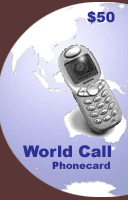 World Call Phonecard $50