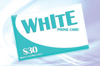 White Phone Card $30
